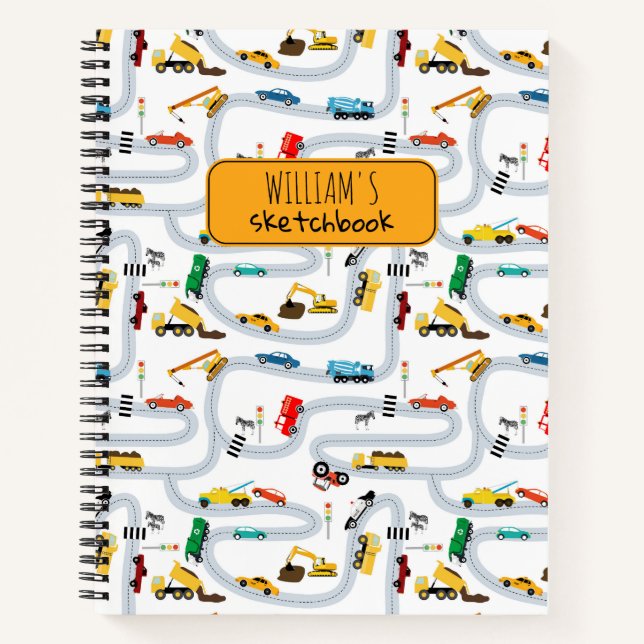 Carnet Véhicules de transport Voitures Camions Enfants Cr (Devant)