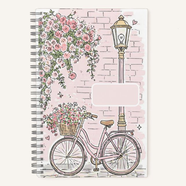 Carnet Vélo fleur (Recto)