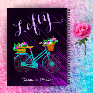 Carnet Vélo Floral Gauche Violet Filles de l'École Person