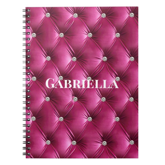 Carnet Velours Luxe Glam Rose (Devant)