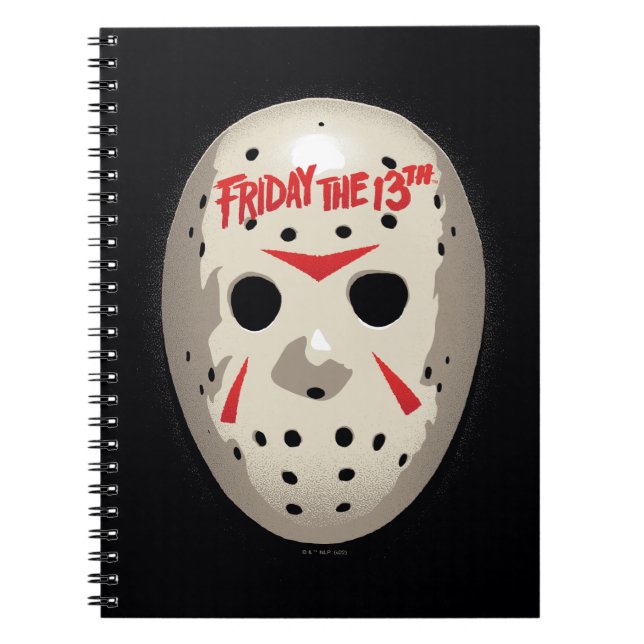 Carnet Vendredi 13 | Graphique de masque de hockey (Devant)