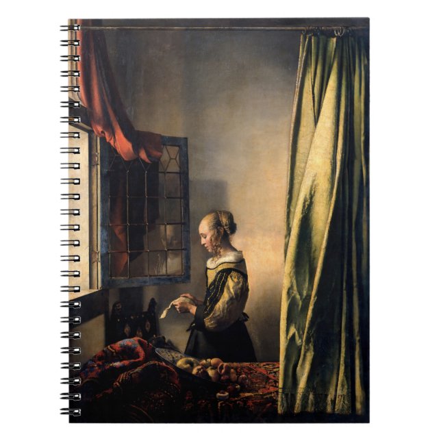 Carnet Vermeer - Fille lisant une lettre à une fenêtre ou (Devant)