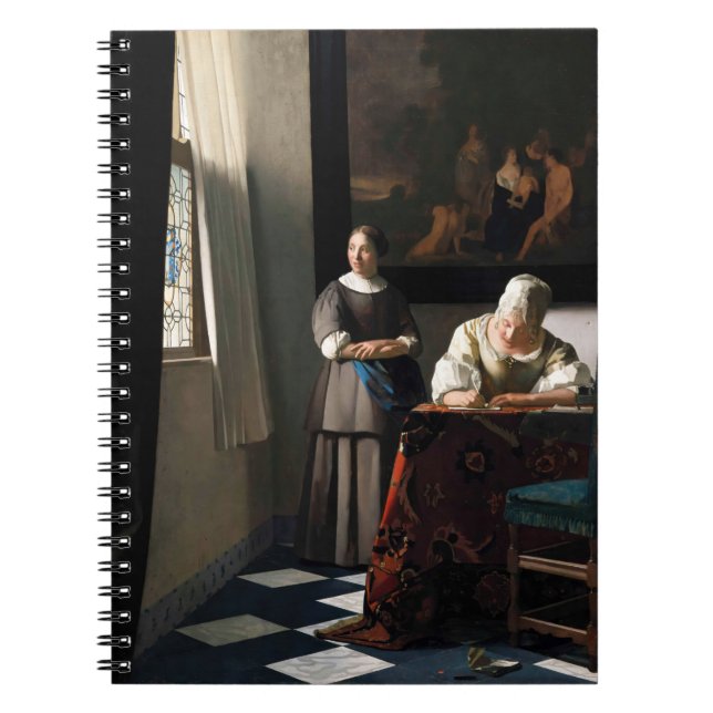 Carnet Vermeer - Lady Écrire une lettre avec sa bonne (Devant)