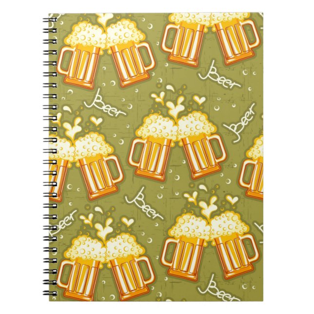 Carnet Verres de motif de bière (Devant)