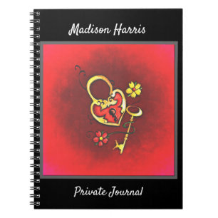 Carnet Verrouillage Gold personnalisé et texte personnali