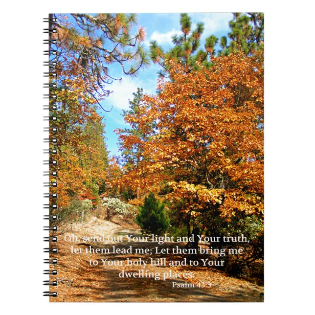 Carnet Vers chrétien de bible d'écriture sainte d'automne (Devant)