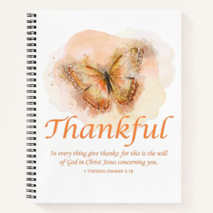 Carnet Verse de la Bible du papillon chrétien féminin : M