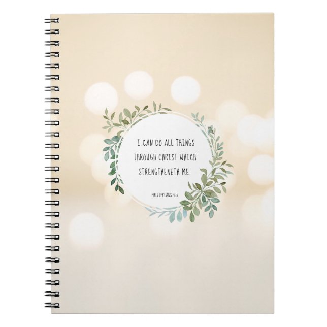Carnet verset biblique, Philippiens 4:13 (Devant)