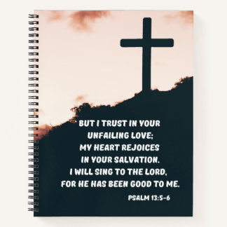Carnet Verset Biblique Rassurant Avec Une Croix, Psaume 1