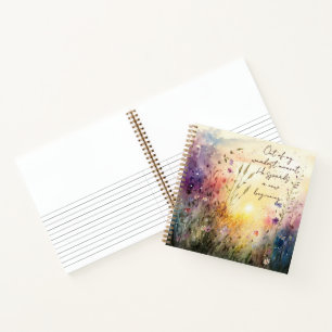 Carnet Verset Fleur sauvage couleur Christian
