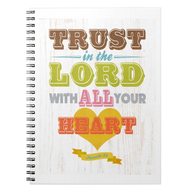 Carnet Versets bibliques chrétiens - Proverbes 3:5 (Devant)