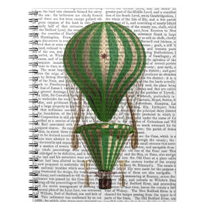 Carnet Vert ballon à air chaud
