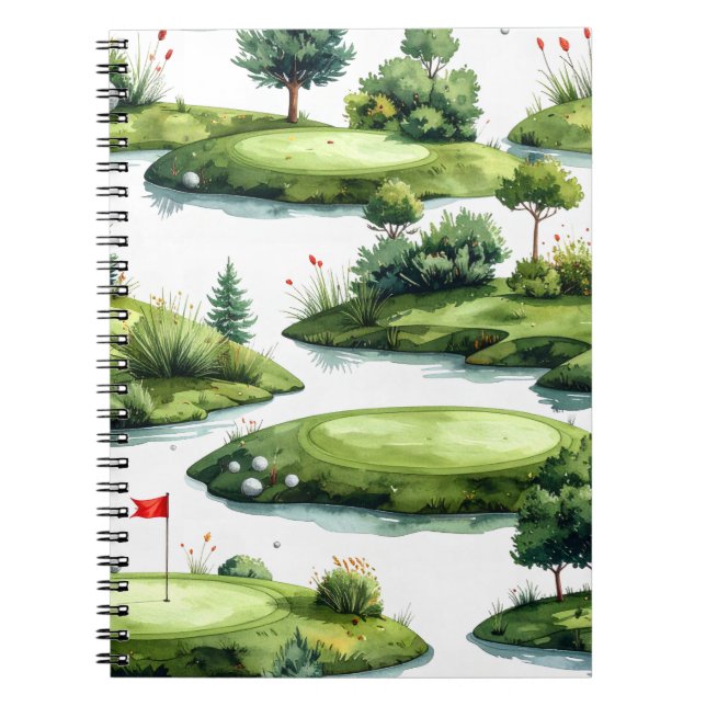 Carnet Vert de putting de golf (Devant)
