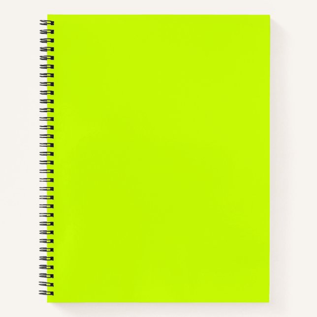 Carnet Vert électrique uni (Devant)