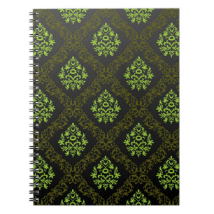 Carnet Vert floral de papier peint