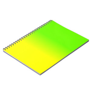Carnet Vert néon et ombré jaune néon Teinte dégradée de c