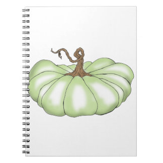 Carnet vert plat citrouille
