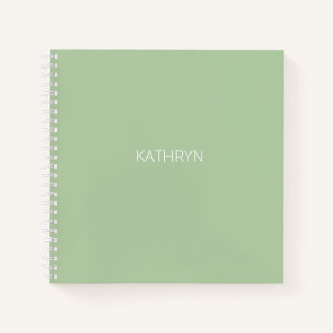 Carnet vert sauge naturel solide
