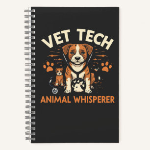 Carnet Vet Tech Animal Whisperer mignet Chiot Stethoscope
