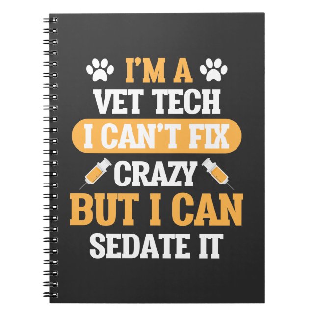 Carnet Vet Tech vétérinaire Animal vétérinaire Secourt vé (Devant)