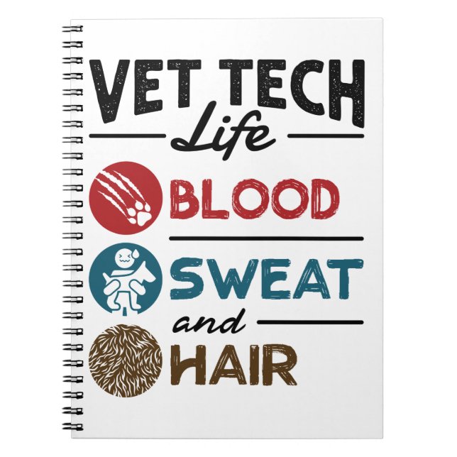 Carnet Vet Tech Vie Sanguine et cheveux (Devant)