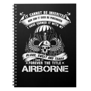 Carnet Vétéran d'infanterie aéroportée mère ailes de saut