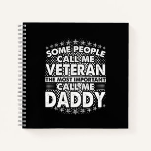 Carnet Vétéran papa Hommage militaire patriotique