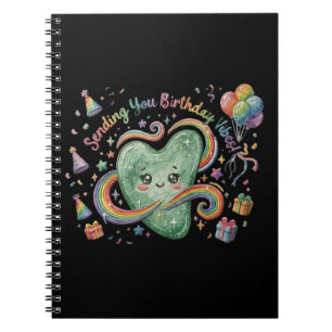 Carnet Vibes d'anniversaire Cœur mignon Arc-en-ciel