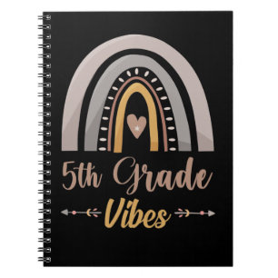 Carnet Vibes de 5e année Arc-en-ciel Retour à l'école en 