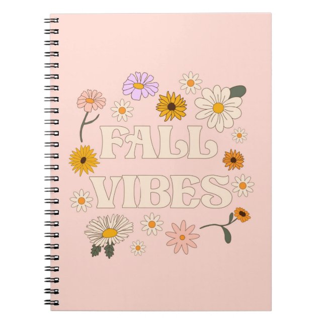 Carnet Vibes de automne roses (Devant)