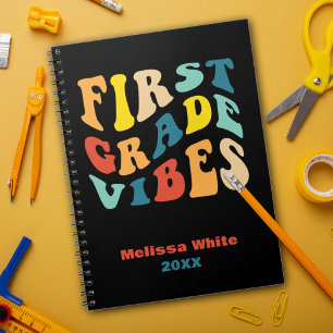 Carnet Vibes de première année retour à l'école rétro