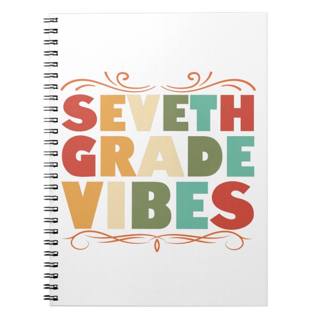 Carnet Vibes De Septième Année Retour À Cadeau Étudiant À (Devant)