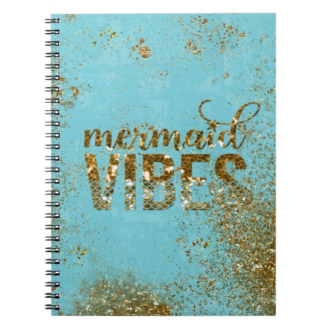 Carnet Vibes de sirène - Typographie de la Parties scinti (Devant)