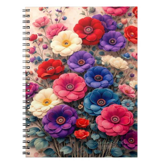 Carnet Vibrant Floral Garden (Devant)