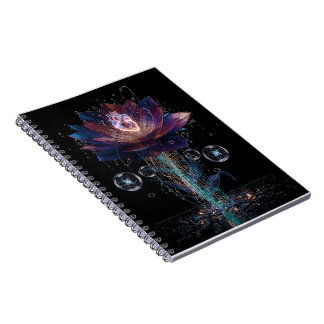 Carnet Vibrant Tech Blossom : Cœur de l'Art Lumière