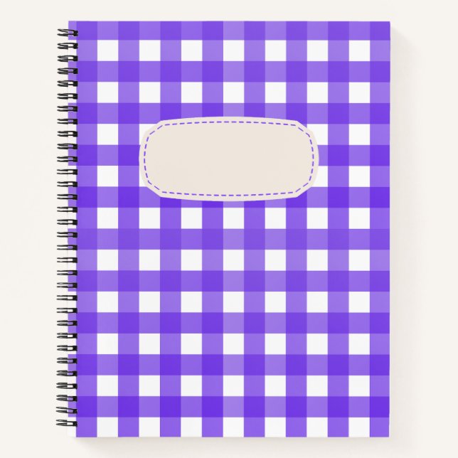Carnet Vichy Lavande (Devant)