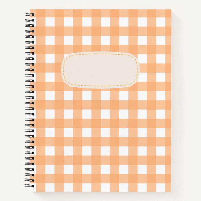 Carnet Vichy Orange clair (Devant)