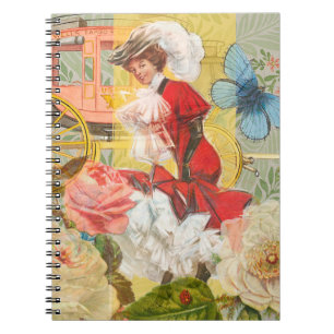 Carnet Victorian Lady Woman Fun Carriage