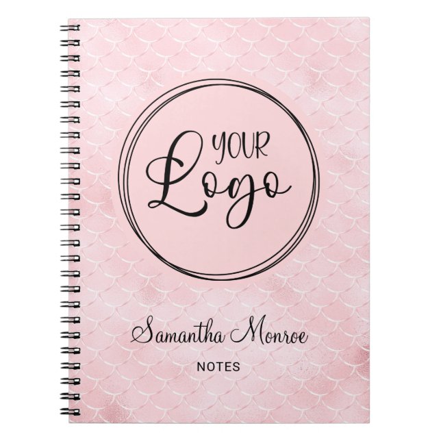 Carnet Vidéo de sirène rose pâle Réunion de logo de l'ent (Devant)
