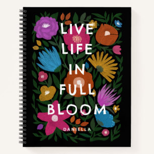 Carnet Vie en pleine floraison Bold Floral Nom