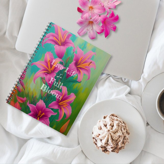 Carnet Vie en pleine floraison Lys roses (Créateur téléchargé)