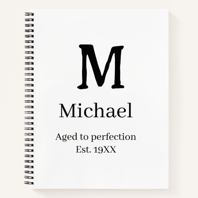 Carnet Vieilli à la perfection établ. 19XX monogramme let (Devant)