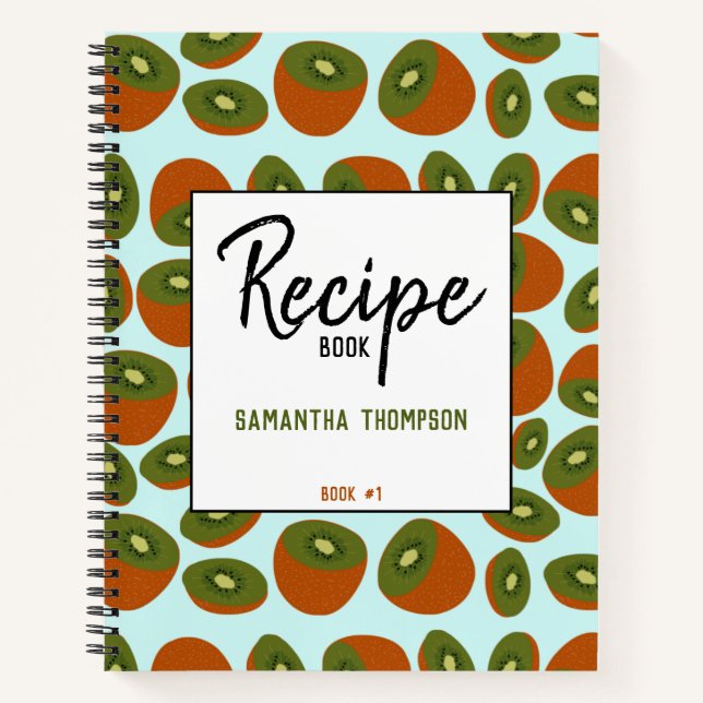 Carnet vierge de la recette de Motif Kiwifruit per (Devant)