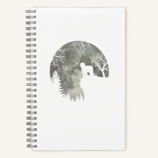Carnet Vieux Chien À Chien Et Lune Halloween Anglais