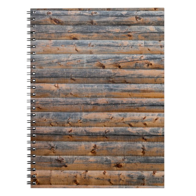 Carnet Vieux mur de planches en bois avec fissures. Poutr (Devant)