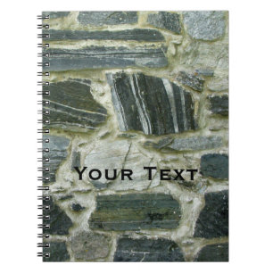 Carnet Vieux mur en pierre avec le texte