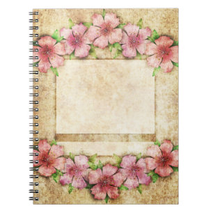 Carnet Vieux papier peint floral
