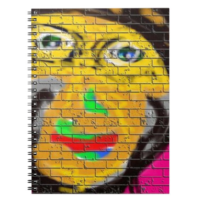 Carnet Vieux Visage Vélo Sage, Graffiti Art (Devant)