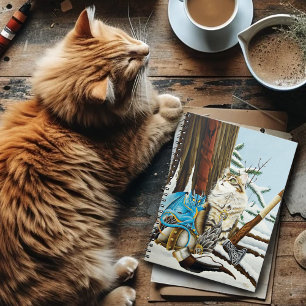 Carnet Viking Cat Blue Dragon
