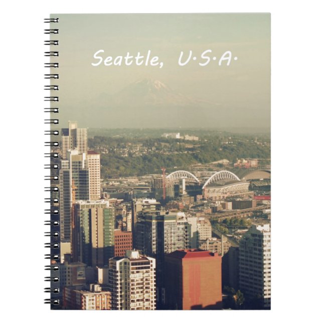 Carnet Ville de Seattle. Vue depuis la tour de la ville.  (Devant)